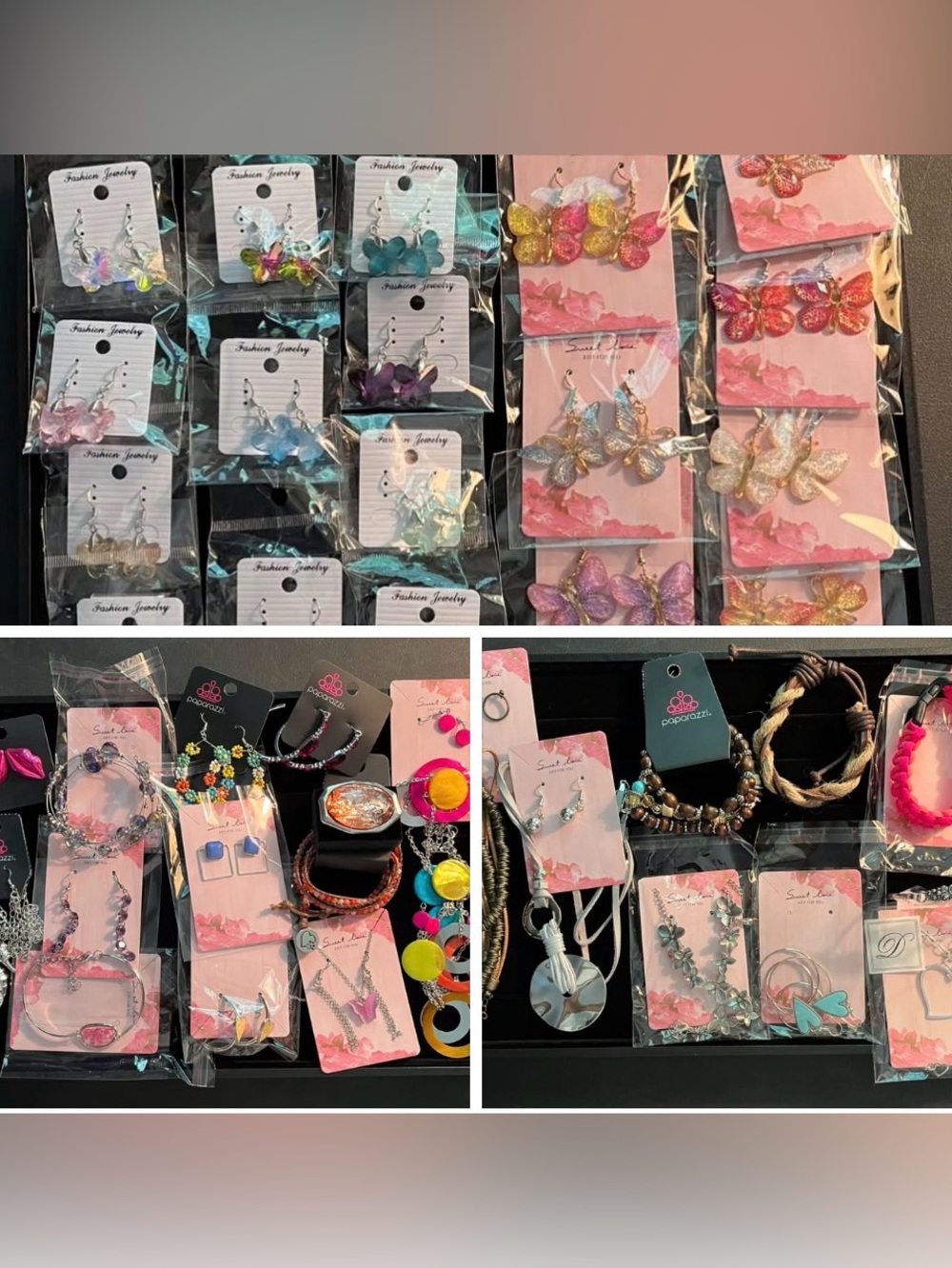 Costume Jewelry bulk 
All new each in separate packages